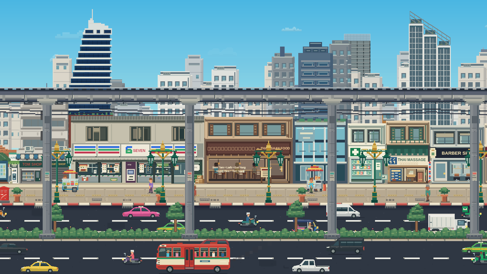 Vista previa en pixel art de la escena Bangkok — Sukhumvit.