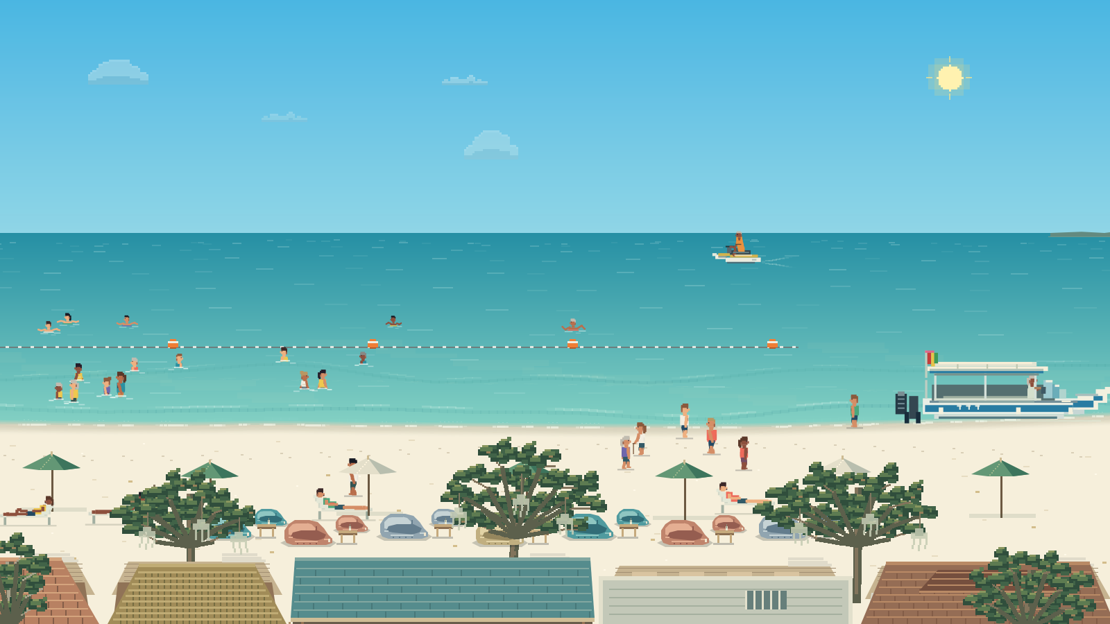 Vista previa en pixel art de la escena Koh Samet — Hat Sai Kaew.